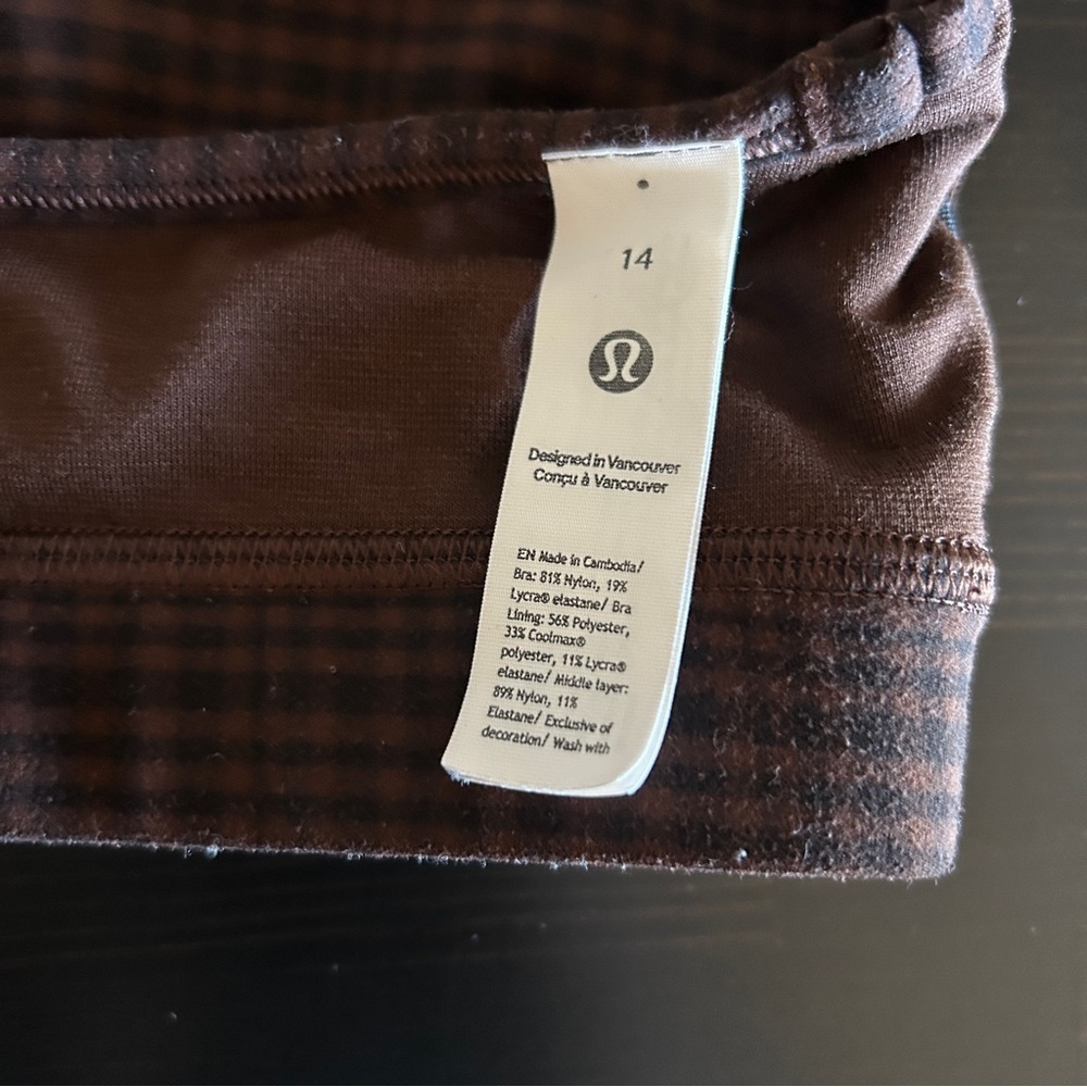 lululemon flow y bra nulu — Glow Grid Lava Cake Multi (size 14) - Picture 5 of 7